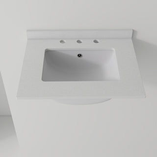 Basin Sink, 0.6" Ultra Thin Profile, Triple Faucet Holes