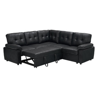 Convertible Sectional Sofa Bed With Pull Out Sleeper And Storage