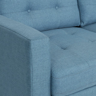 Jenny - Contemporary Tufted Fabric 3 Seater Sofa