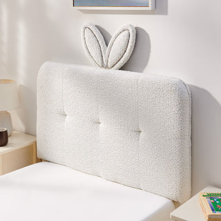 Upholstered Bed With Oversized Rabbit Ear Headboard, LED Lights & 4 Storage Drawers