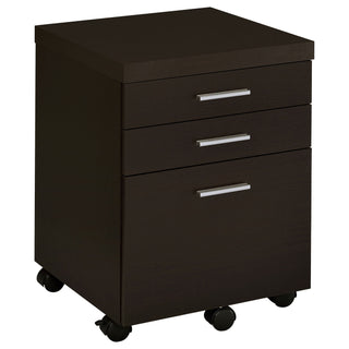 3 Drawer File Cabinetб Compact Office Storage For Home - Brown