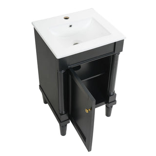 French Style Bathroom Cabinet With Sink, Adjustable Shelf
