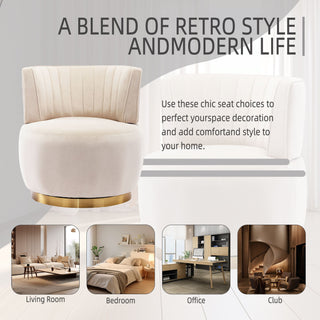 360 Degree Swivel Cuddle Barrel Accent Sofa Chair