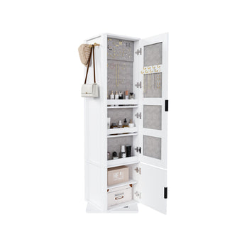 360° Rotating Makeup Cabinet With Full Length Mirror