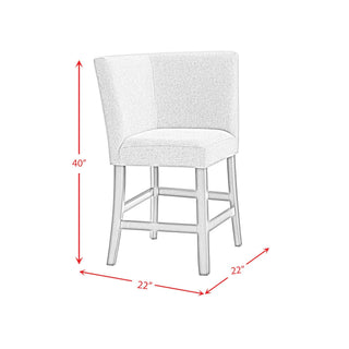 Seneca - Counter Corner Bench With Upholstered Back