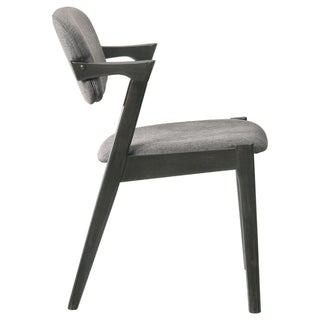 Modern Dining Chair And Zigzag Arm Design (Set of 2)