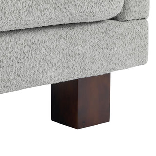 Modern Loveseat Sofa, 2 Seater With Square Arms For Living Room