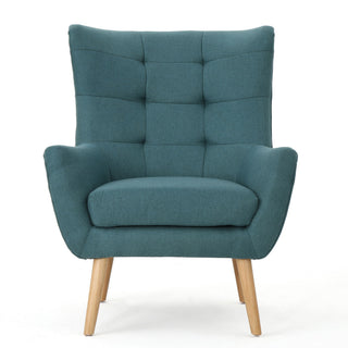 Club Chair With Rubberwood Legs