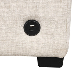 Single Pull Out Sofa Bed With USB Ports And Cup Holders