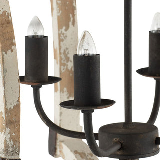 4 Light Chandelier, Hanging Light Fixture With Adjustable Chain For Kitchen, Bulb Not Included - Cream