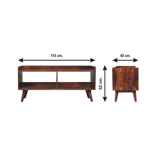 Open Top Media Unit - Brown