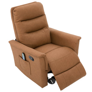 Manual Recliner Chair With 8 Point Massage And Swivel Function