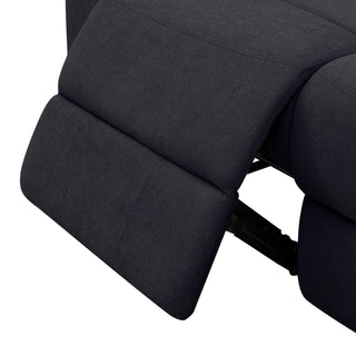 3 Seat Manual Reclining Sofa With Deep Recline - Black
