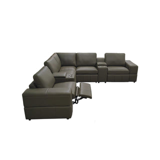 Upholstered Large Arms Sectional With Recliner Seats