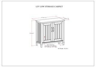 Lev - Low Storage Cabinet - Smoky Brown