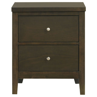 Clement - 2 Drawer Nightstand Bedside Table - Espresso