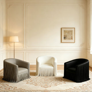 Isle - Swivel Chair With Fringe Accent