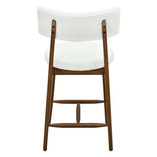 Mid Century Modern Counter Stools, Fabric Upholstered Chairs