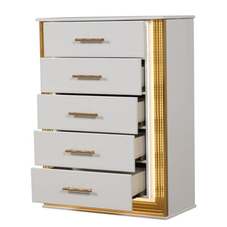 Obsession - 5 Drawer Chest - White