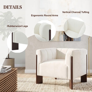 Accent Chair With Tight Back For Living Room