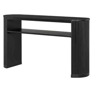 Console Table With Fluted Legs, Open Shelf