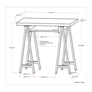 Sawhorse - Handcrafted Solid Desk