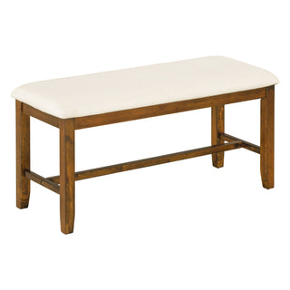 6 Piece Rectangular Dining Table Set With 4 Chairs And Bench