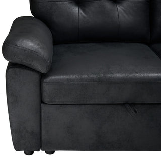 Convertible Sectional Sofa Bed With Pull Out Sleeper And Storage