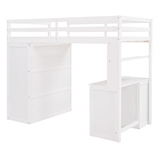 Loft Bed With Drawers, Desk, And Wardrobe