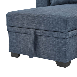 Upholstered Sectional & Pull Out Bed And Chaise Storage
