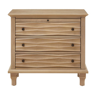 Nightstand With Charging Station, Bedside Table, 3 Drawers, USB And Type - C Ports