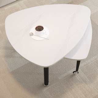 360 Degree Rotatable Coffee Table With Solid Legs