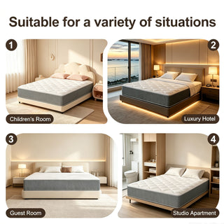 12" Hybrid Mattress With Individual Pocket Coils, Memory Foam