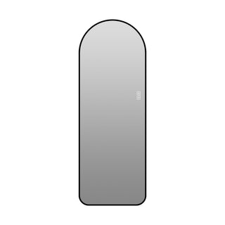 65" X 24" Arched LED Full Length Mirror With Frame, 3 Color Temperatures & Stepless Dimming - Black