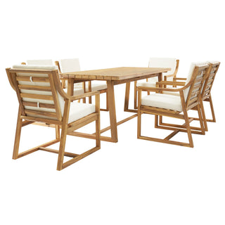 7 Piece Modern Outdoor Dining Set, Patio Furniture