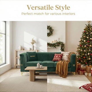 Upholstered 3 Seater Sofas Living Room Furniture (Set of 2)
