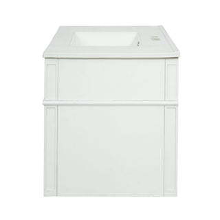 Modern Wall Mounted Floating Cabinet With Double Drawer And Sink