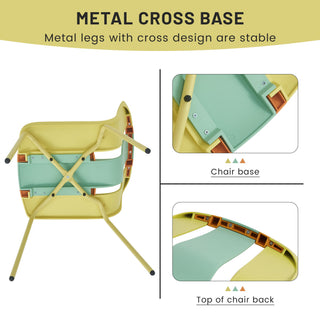 Modern Striped Blocking Single Chairs (Set of 4)