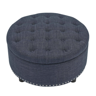 Tufted Storage Ottoman With Upholstery