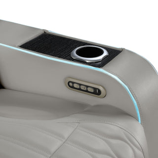 Electra - Power Reclining Loveseat With Power Headrests, Console, Speakers, Massage, LED Lighting And USB Control