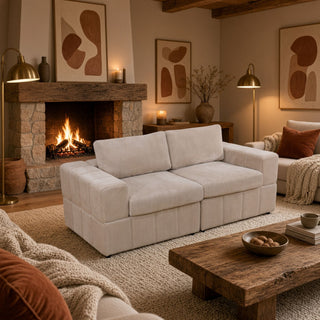 Oversized Modular Loveseat Set