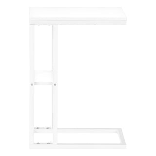 Accent Table, C - Shaped, Marble Look Contemporary & Modern Convenient Design