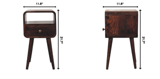 Mini Curve Open Bedside Nightstand