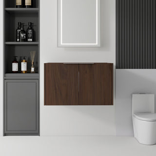 Floating Bathroom Vanity Cabinet With Soft Close Double Doors, Spacious Interior Storage, Wall Mounted, Cabinet Only