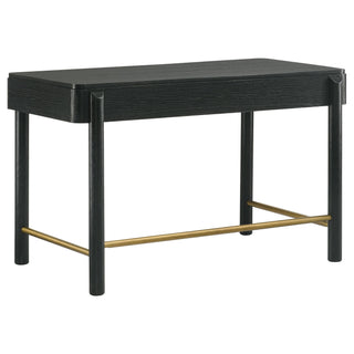 Anser - 2 Drawer Vanity Desk Makeup Table Rounded Design - Black