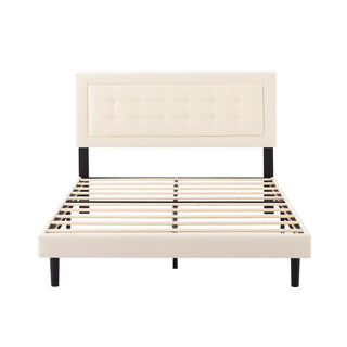 Upholstered Platform Bed With Slats