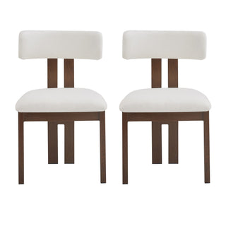 Modern Upholstered Armless Dining Chairs With Metal Legs
