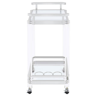 Kempton - 2 Tier Bar Cart - Chrome