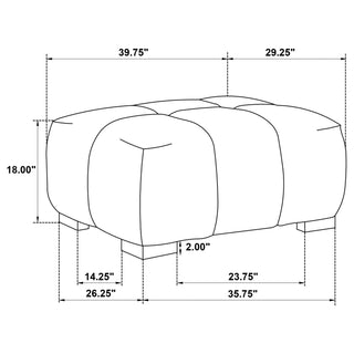 Plather - Rectangular Ottoman