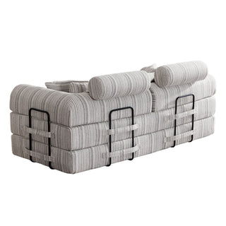 Convertible Sleeper Sofa Bed With High Density Compressed Sponge, Upholstered Couch For Living Room